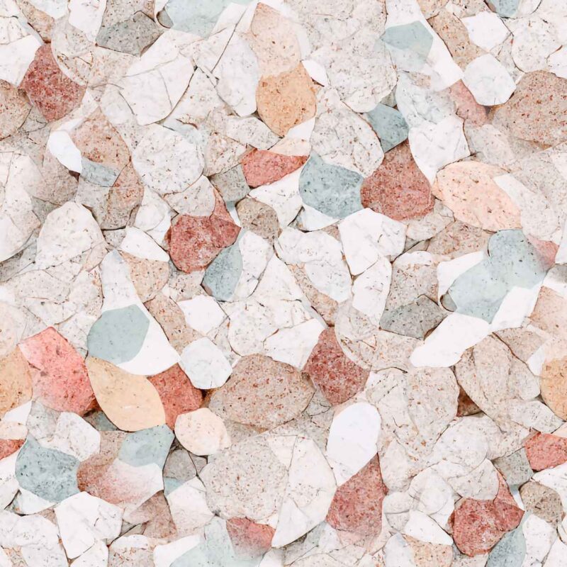Fliesenaufkleber Terrazzo Bachlauf – einzelne Fliese