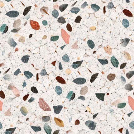 Fliesenaufkleber Terrazzo Kalkstein – einzelne Fliese