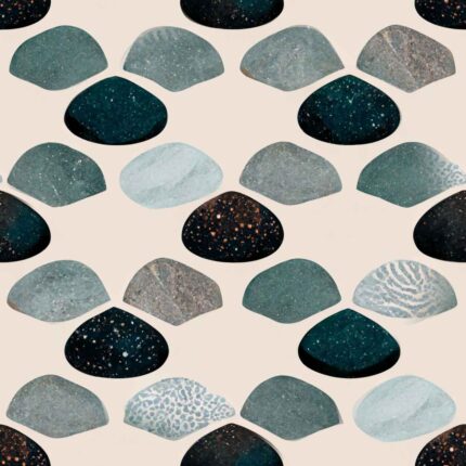 Fliesenaufkleber Terrazzo Kiesel – einzelne Fliese