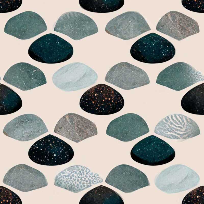 Fliesenaufkleber Terrazzo Kiesel – einzelne Fliese