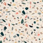 Fliesenaufkleber Terrazzo Koralle – einzelne Fliese