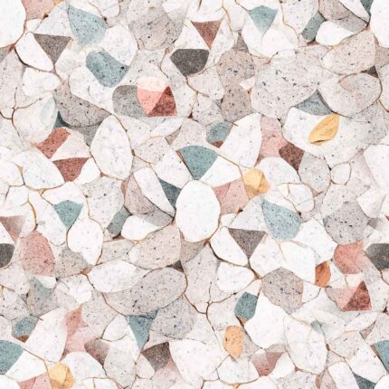 Fliesenaufkleber Terrazzo Kreide – einzelne Fliese