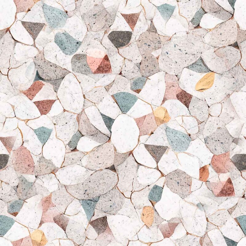 Fliesenaufkleber Terrazzo Kreide – einzelne Fliese