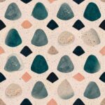 Fliesenaufkleber Terrazzo Lagune – einzelne Fliese