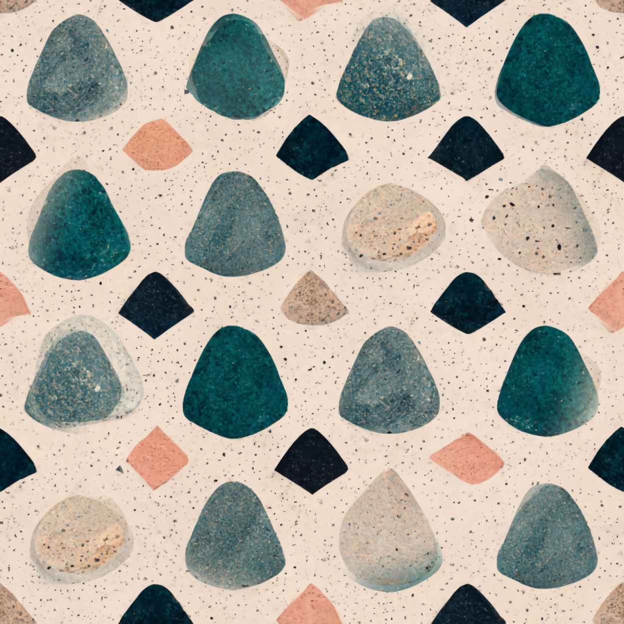 Fliesenaufkleber Terrazzo Lagune Fliesenaufkleber Terrazzo Lagune – einzelne Fliese