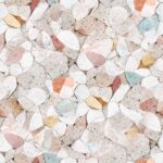 Fliesenaufkleber Terrazzo Muschel – einzelne Fliese