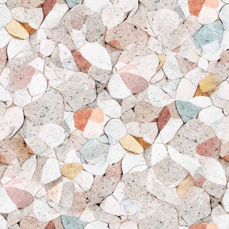 Fliesenaufkleber Terrazzo Muschel – einzelne Fliese