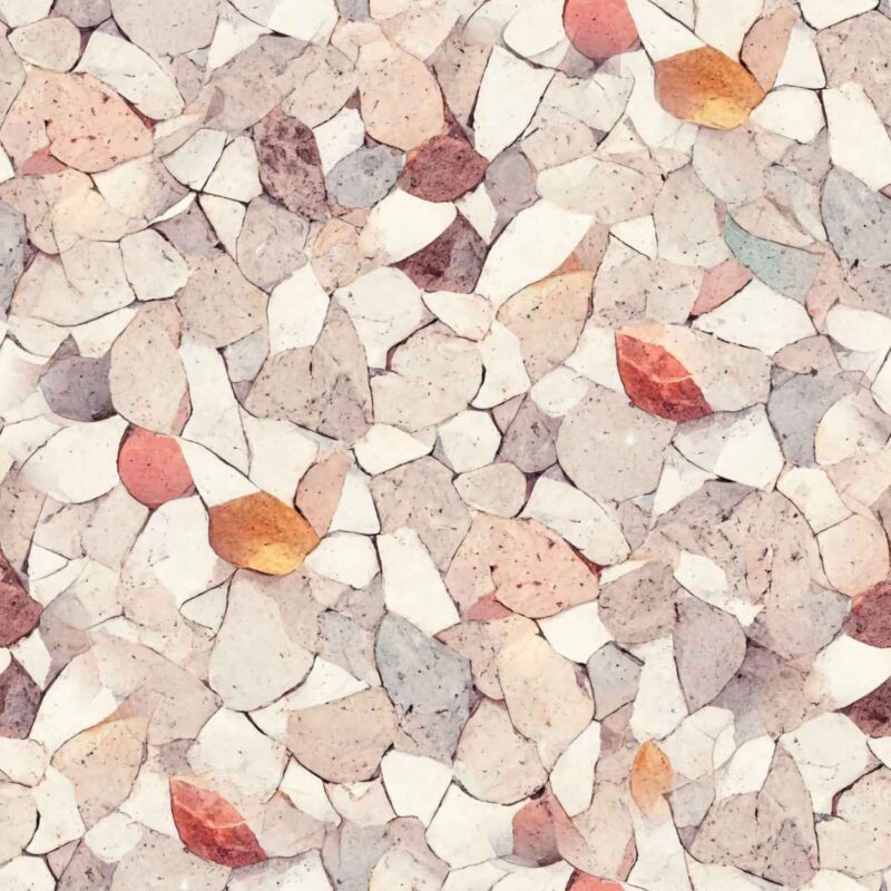 Fliesenaufkleber Terrazzo Perlmutt – einzelne Fliese