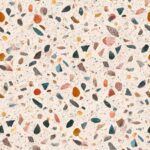Fliesenaufkleber Terrazzo Pfirsich – einzelne Fliese