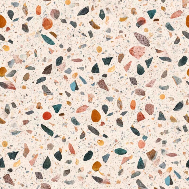 Fliesenaufkleber Terrazzo Pfirsich – einzelne Fliese