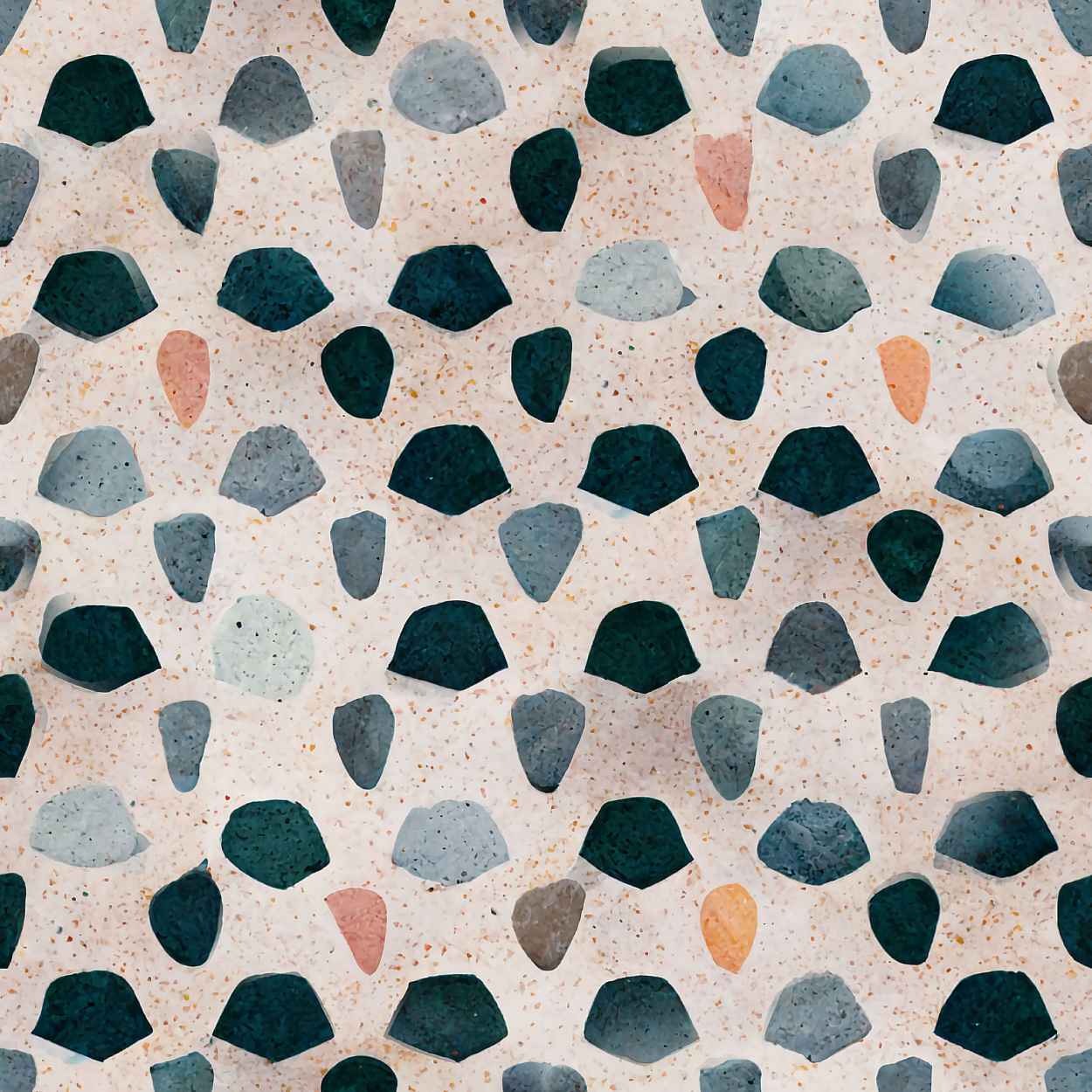 Fliesenaufkleber Terrazzo Wabe Fliesenaufkleber Terrazzo Wabe – einzelne Fliese