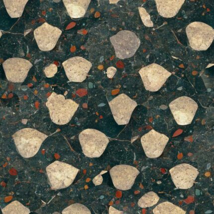 Fliesenaufkleber Terrazzo Nachtgold – einzelne Fliese