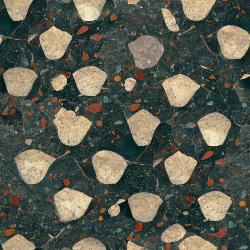 Fliesenaufkleber Terrazzo Nachtgold – einzelne Fliese