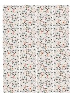 Fliesenaufkleber Terrazzo Kalkstein im Rechteckformat an der Wand