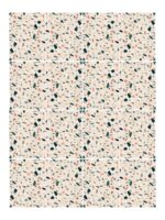 Fliesenaufkleber Terrazzo Koralle im Rechteckformat an der Wand
