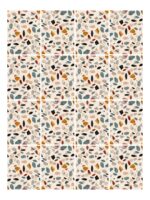 Fliesenaufkleber Terrazzo Mailand im Rechteckformat an der Wand