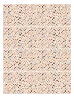 Fliesenaufkleber Terrazzo Sprenkel im Rechteckformat an der Wand