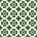 Fliesenaufkleber Azulejo Klee in Waldgrün, Musterfläche