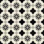 Fliesenaufkleber Azulejo Medaillon in Schwarz, Musterfläche