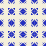 Fliesenaufkleber Azulejo Raute in Kobaltblau, Musterfläche