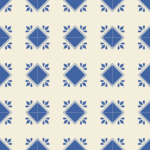 Fliesenaufkleber Azulejo Raute in Royalblau, Musterfläche