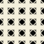 Fliesenaufkleber Azulejo Raute in Schwarz, Musterfläche