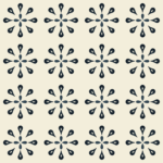 Fliesenaufkleber Azulejo Tropfen in Schwarz, Musterfläche