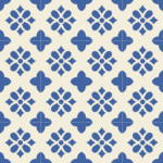 Fliesenaufkleber Azulejo Windrose in Royalblau, Musterfläche