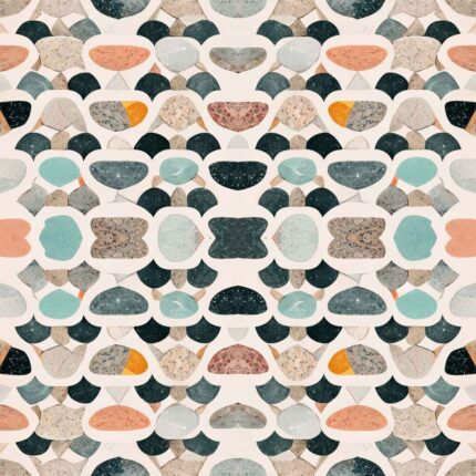 Fliesenaufkleber Terrazzo Kaleidoskop – einzelne Fliese