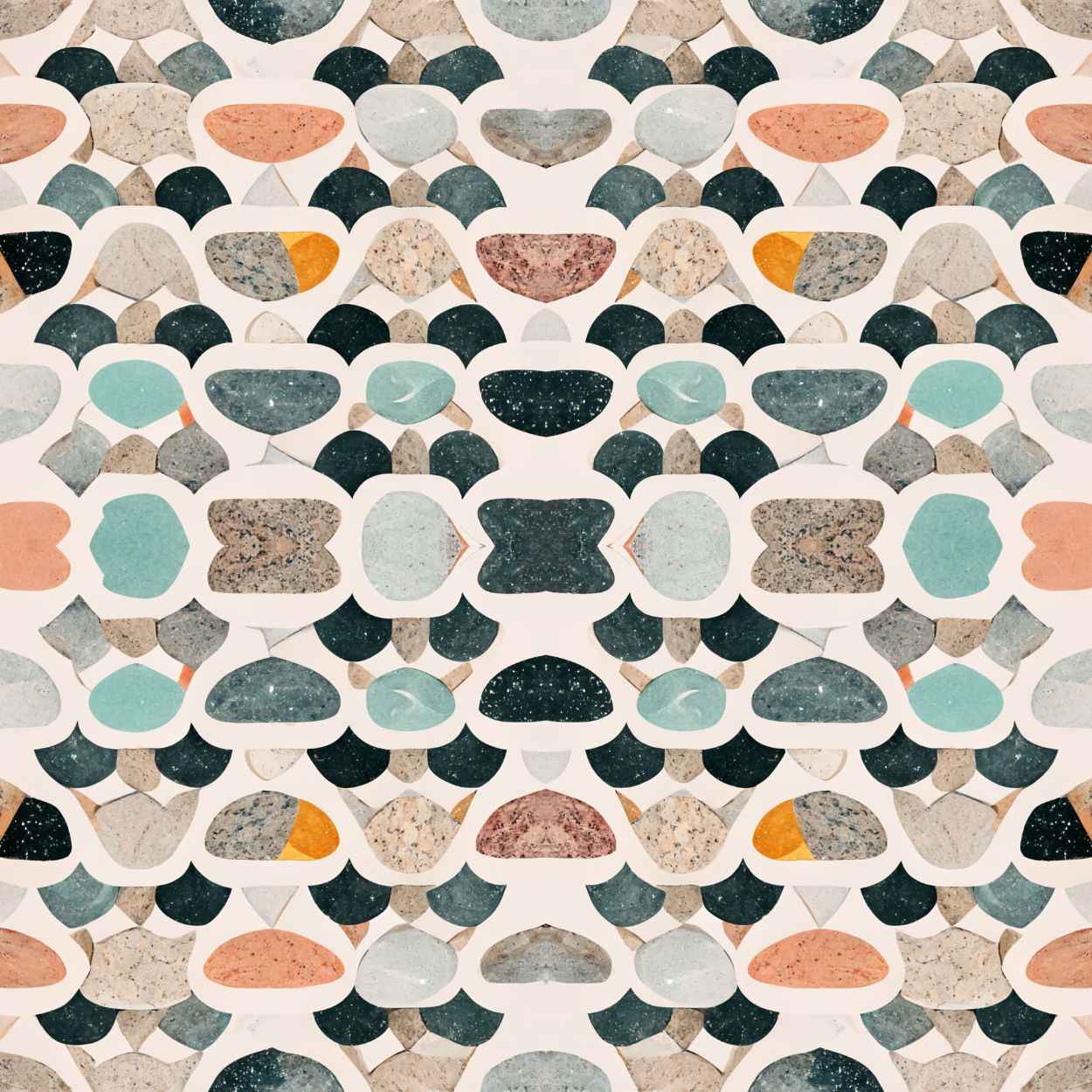 Fliesenaufkleber Terrazzo Kaleidoskop Fliesenaufkleber Terrazzo Kaleidoskop – einzelne Fliese