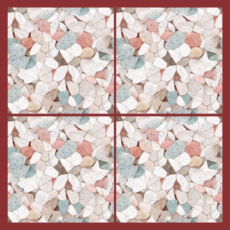 Fliesenaufkleber Terrazzo Aquarell – Musteransicht an der Wand