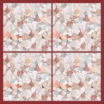 Fliesenaufkleber Terrazzo Bachlauf – Musteransicht an der Wand