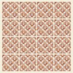 Fliesenaufkleber Terrazzo Bernstein – Musteransicht an der Wand