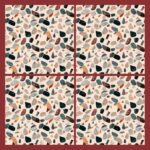 Fliesenaufkleber Terrazzo Splitter – Musteransicht an der Wand