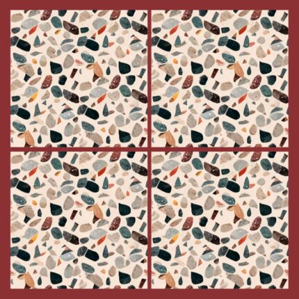 Fliesenaufkleber Terrazzo Splitter – Musteransicht an der Wand