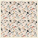 Fliesenaufkleber Terrazzo Konfetti – Musteransicht an der Wand