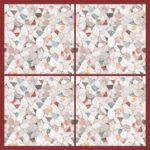 Fliesenaufkleber Terrazzo Kreide – Musteransicht an der Wand