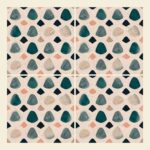 Fliesenaufkleber Terrazzo Lagune – Musteransicht an der Wand