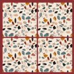 Fliesenaufkleber Terrazzo Mailand – Musteransicht an der Wand