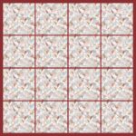 Fliesenaufkleber Terrazzo Muschel – Musteransicht an der Wand