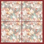 Fliesenaufkleber Terrazzo Pastell – Musteransicht an der Wand
