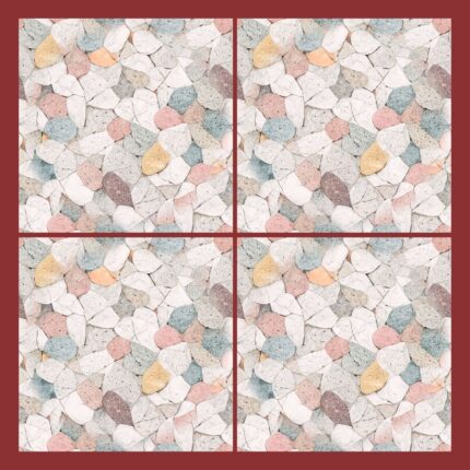 Fliesenaufkleber Terrazzo Porzellan – Musteransicht an der Wand
