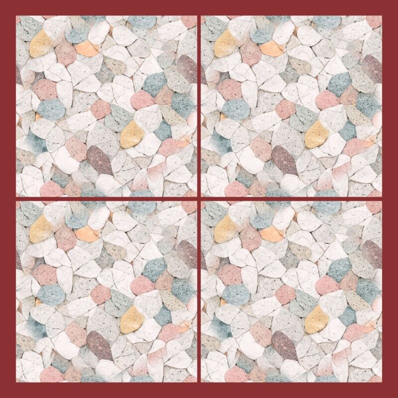 Fliesenaufkleber Terrazzo Porzellan – Musteransicht an der Wand