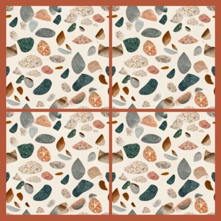 Fliesenaufkleber Terrazzo Riviera – Musteransicht an der Wand