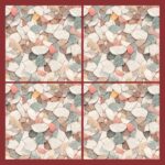 Fliesenaufkleber Terrazzo Rosenquarz – Musteransicht an der Wand