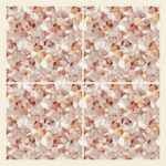 Fliesenaufkleber Terrazzo Rubin – Musteransicht an der Wand