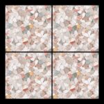 Fliesenaufkleber Terrazzo Sandstein – Musteransicht an der Wand