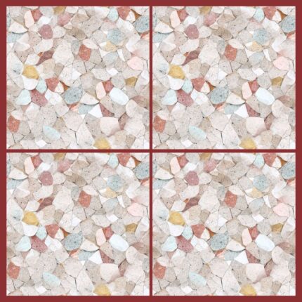 Fliesenaufkleber Terrazzo Sorbet – Musteransicht an der Wand