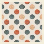 Fliesenaufkleber Terrazzo Tupfen – Musteransicht an der Wand