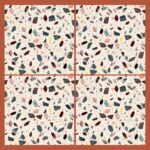 Fliesenaufkleber Terrazzo Venedig – Musteransicht an der Wand
